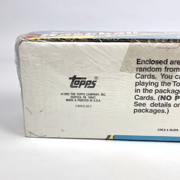 Topps MLB Major League Baseball 1992 Complete Set 792 Cards Factory Sealed Box - Picture 5 of 9